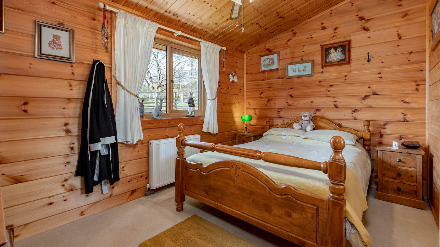 Bedroom in chalet lodge
