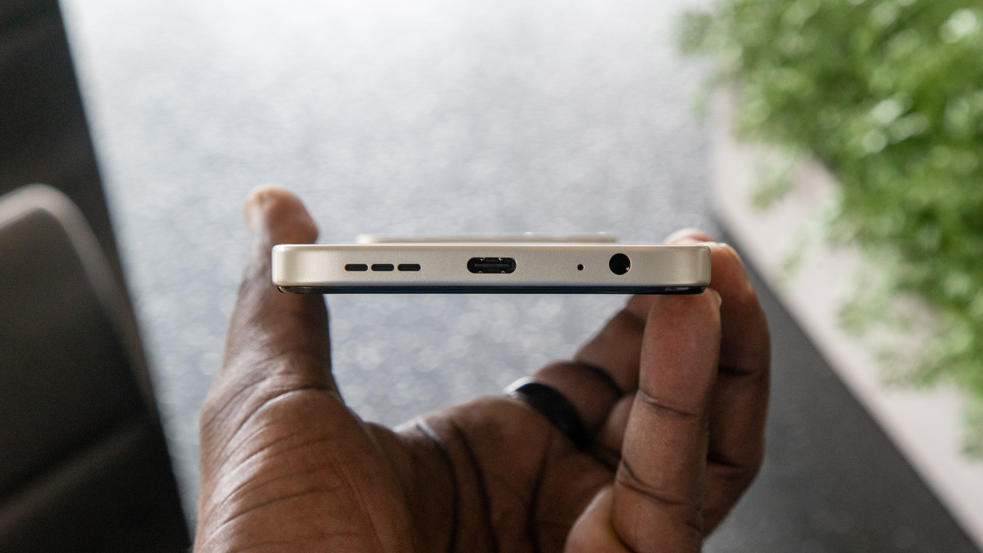 Tecno Spark 50 5G USB-C port, speaker, and 3.5mm headphone jack