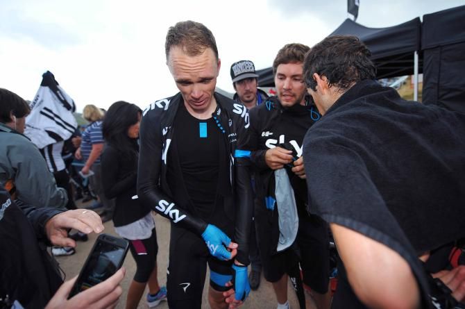 Chris Froome (Sky) after stage 16