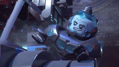 Mr Freeze grins in Lego Batman: Legacy of the Dark Knight