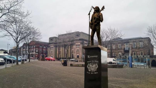 An artist's impression of how the Lemmy statue will look in the town of Burslem, UK