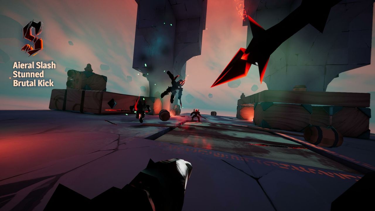 aiming grappling hook at enemy in Shady Knight