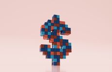 a dollar sign made out of shipping containers