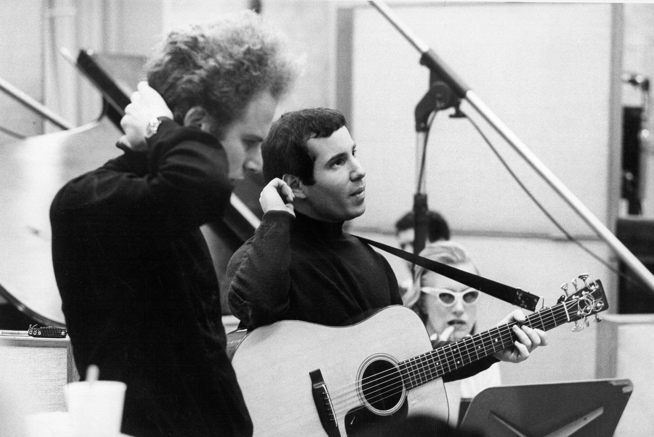 Simon &amp;amp; Garfunkel in the studio circa '67
