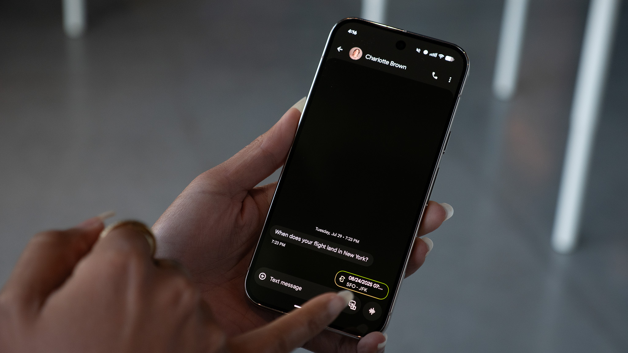 Selecting actions with Magic Cue on a Google Pixel 10 Pro