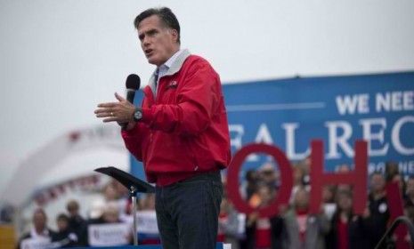 Mitt Romney speaks during a campaign rally on Sept. 25 in Vandalia, Ohio: Romney and his running mate Paul Ryan (R-Wis.) need to make their three-day bus tour count.