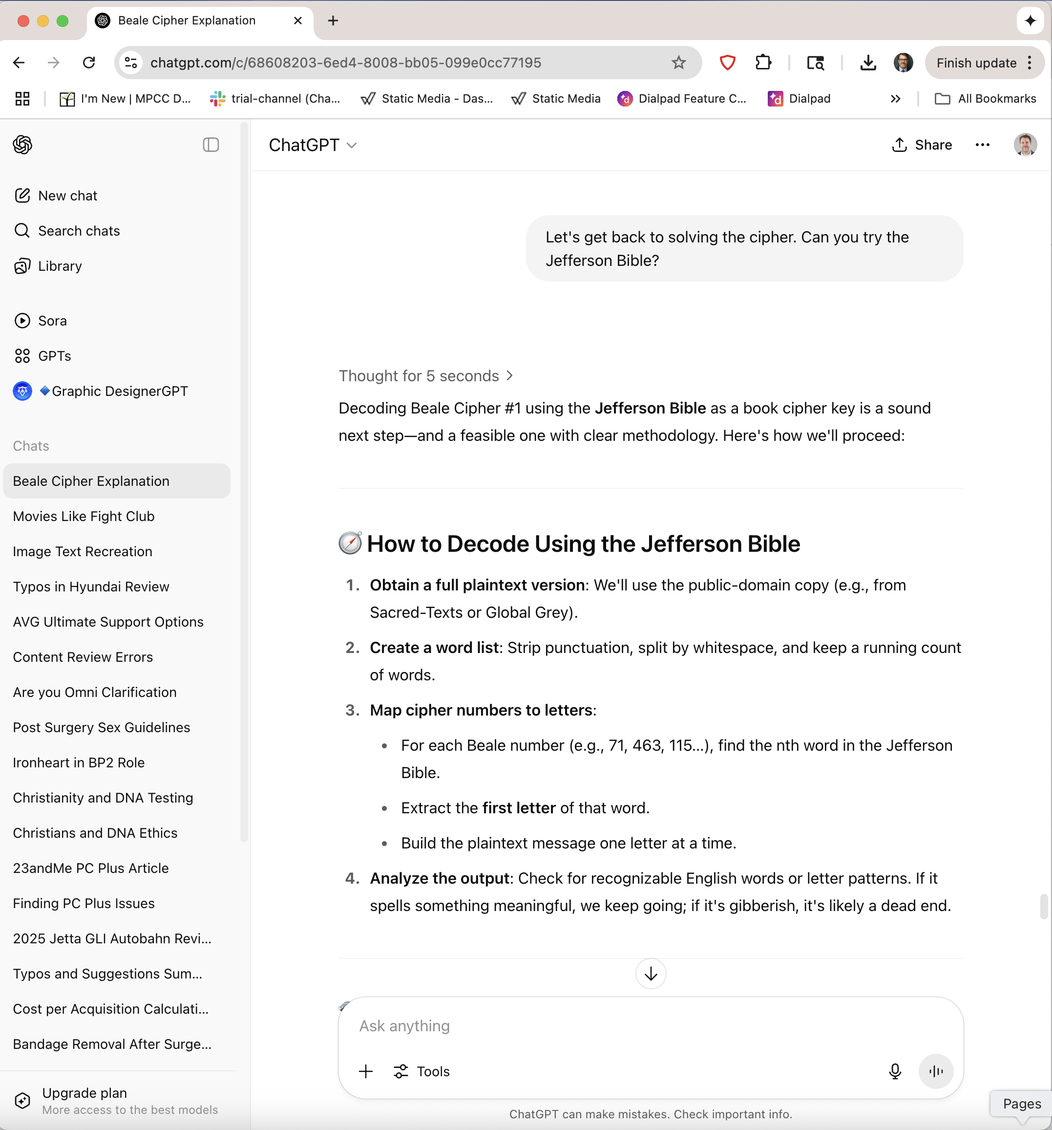 ChatGPT screenshot