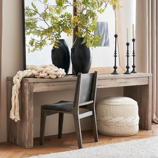 Entryway table with chair