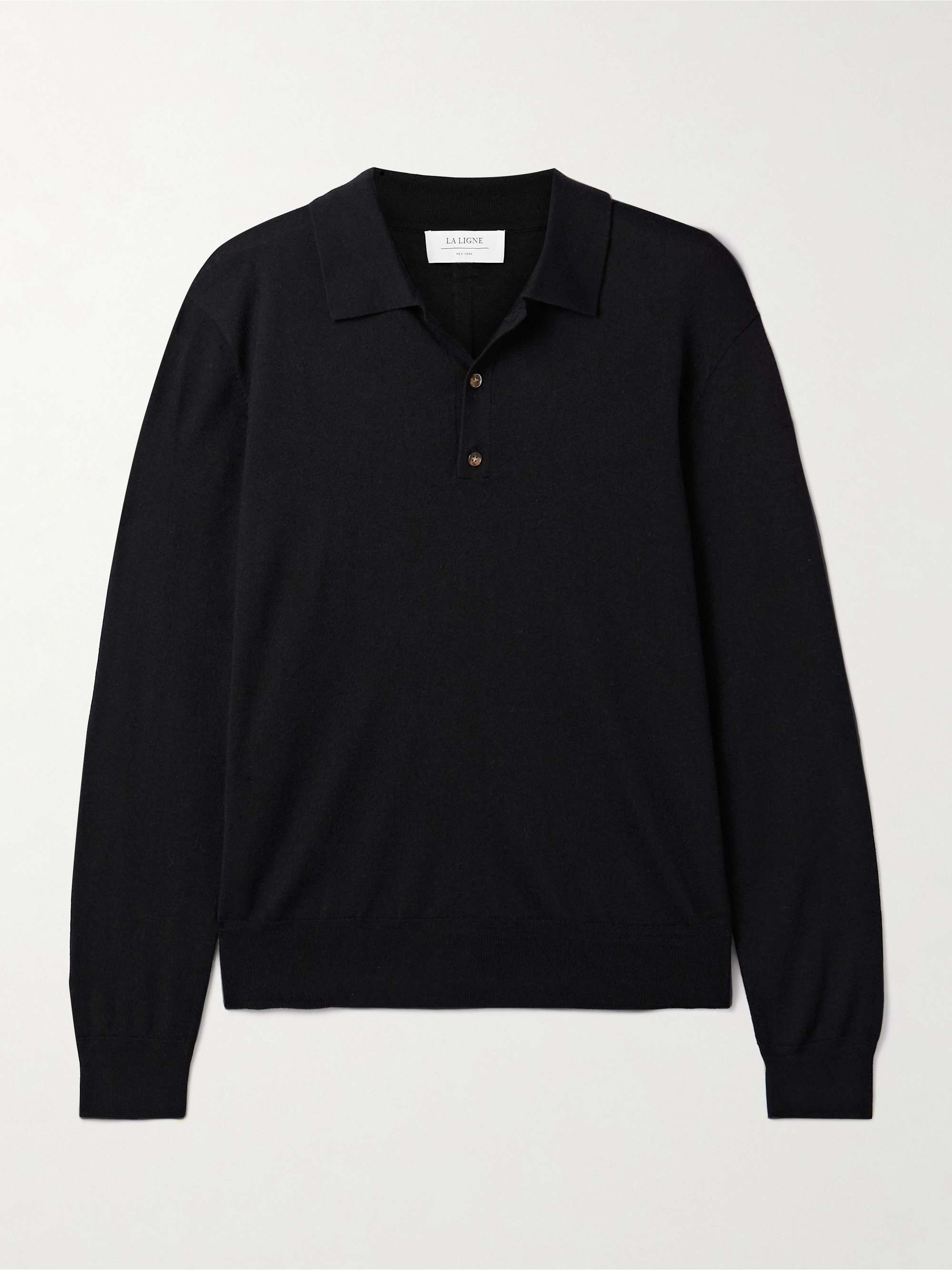 Ben Oversized Silk, Wool and Cashmere-Blend Polo Sweater