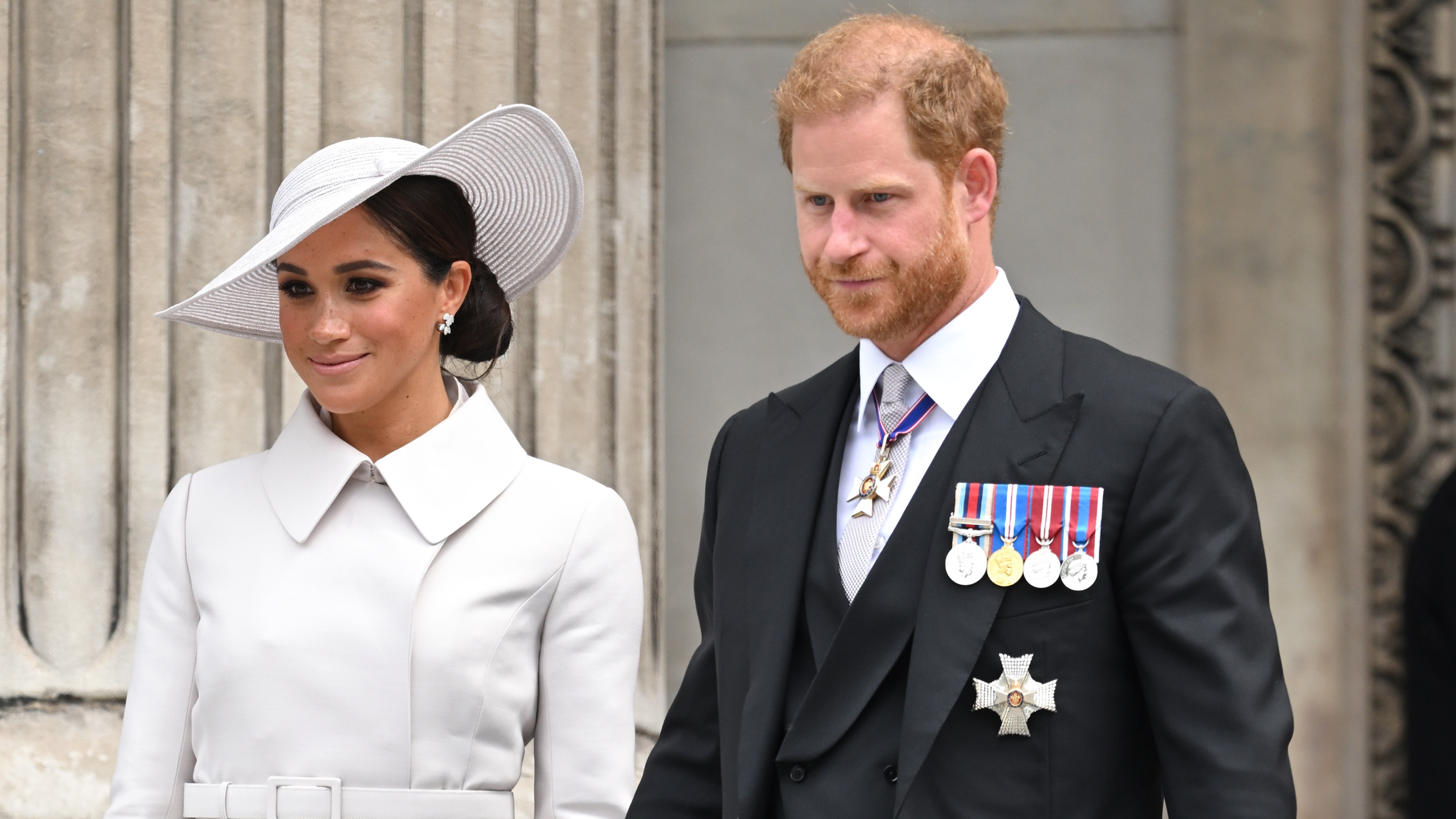 Meghan, Duchess of Sussex and Prince Harry, Duke of Sussex attend the National Service of Thanksgiving at St Paul&#039;s Cathedral