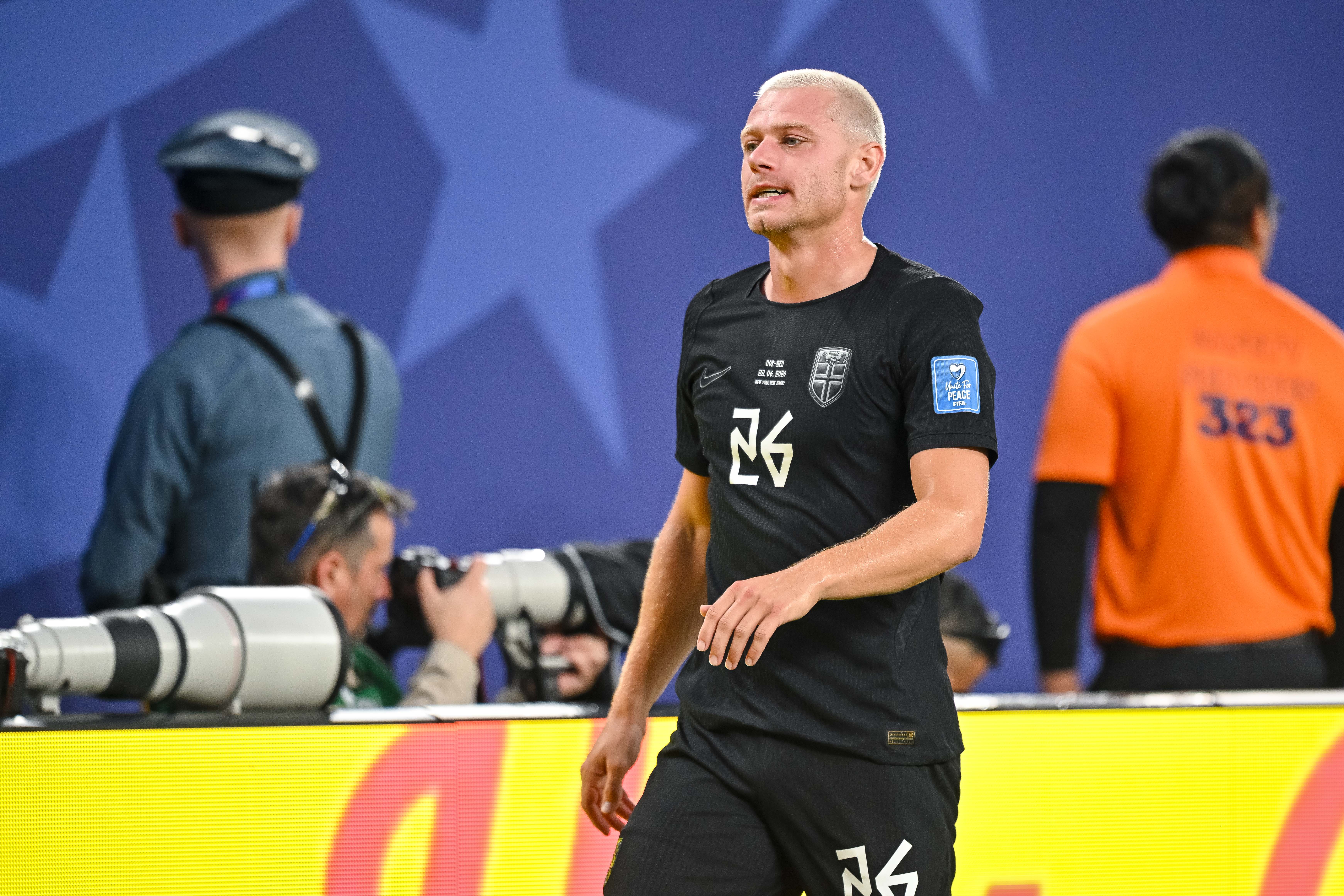 Julian Ryerson of Norway looks on during the FIFA World Cup 2026 Group I match between Norway and Senegal at New York New Jersey Stadium on June 22, 2026 in East Rutherford, United States