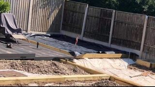 Decking foundations in garden