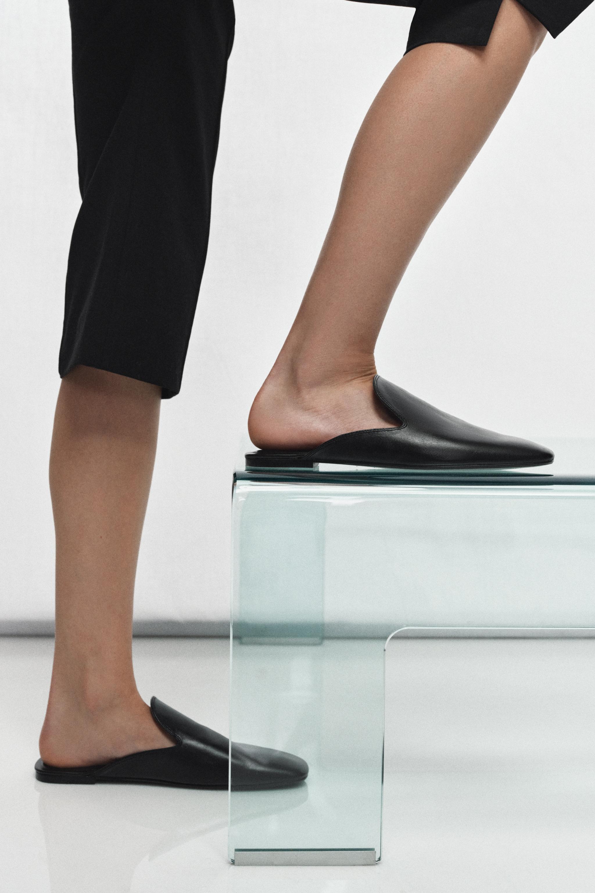 Leather Mule Loafers