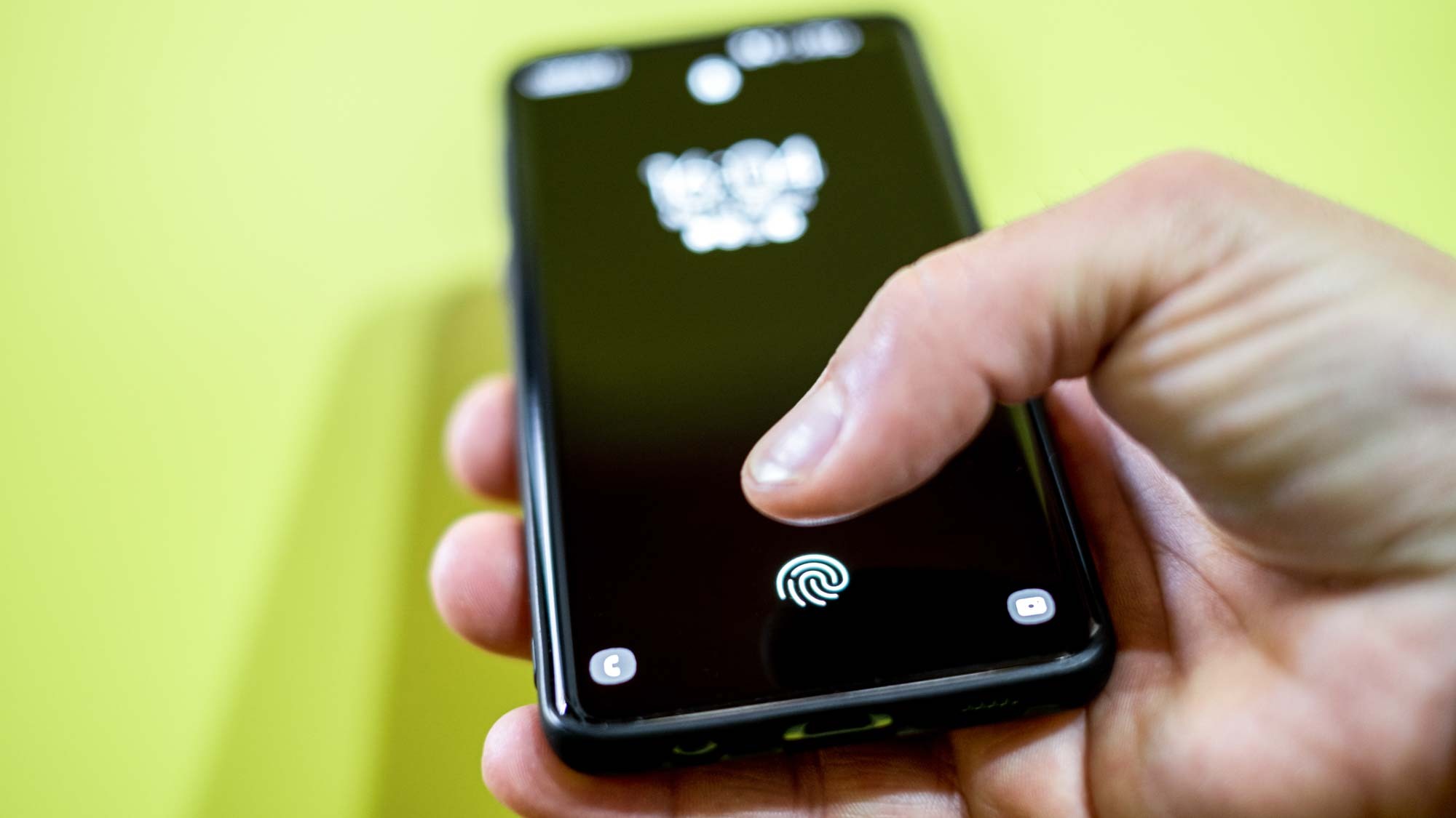 Fingerprint reader on an Android phone.