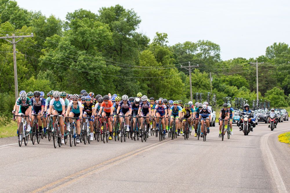 The North Star Grand Prix peloton.