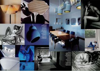 A collage of images photographed by Karl Lagerfeld of the Aalto House