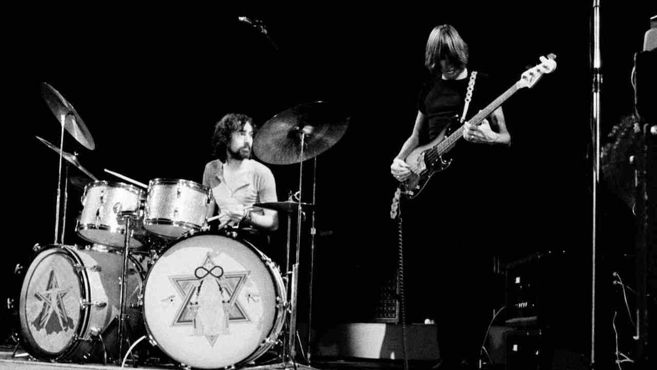 Pink Floyd&amp;rsquo;s Nick Mason and Roger Waters performing onstage in the early 1970s