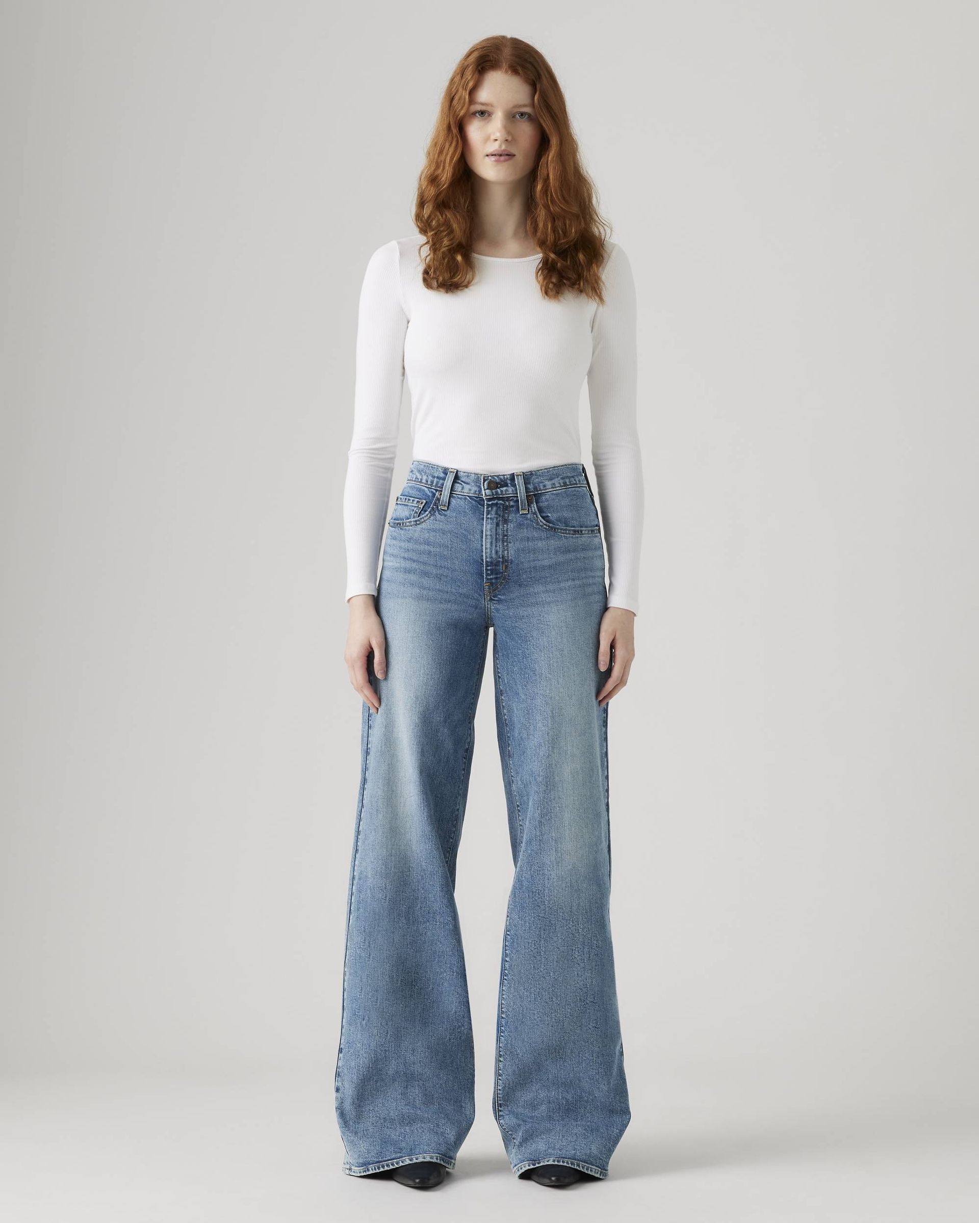levi's, 728 High Rise Wide Leg Jeans