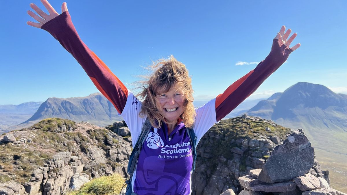 Lorraine Mccall on final summit Stac Pollaidh 11.40am Sep 5, 2024