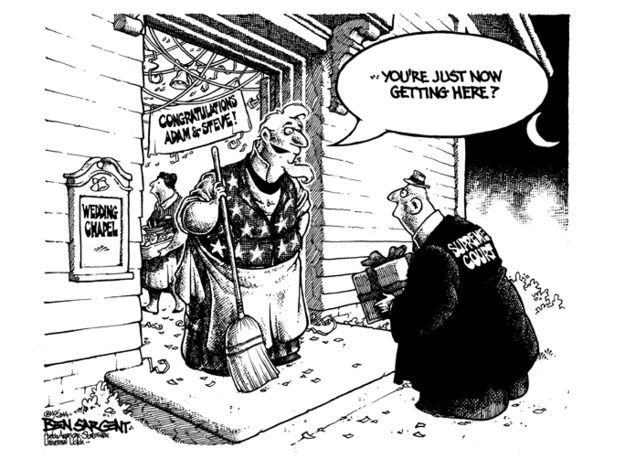 Political cartoon gay marriage Supreme Court | The Week