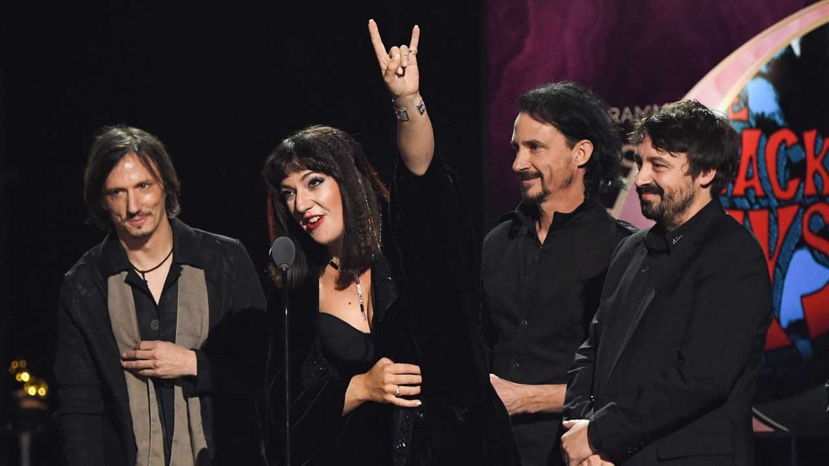 Gojira and Marina Viotti onstage at The Grammys 