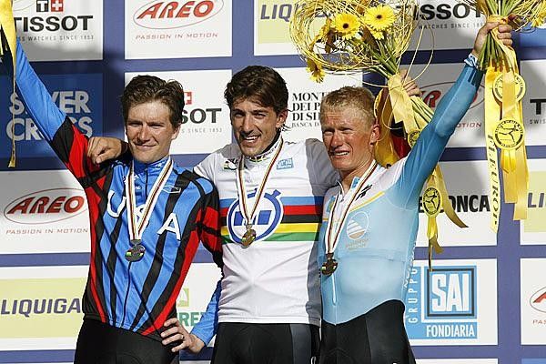 The elite men's podium