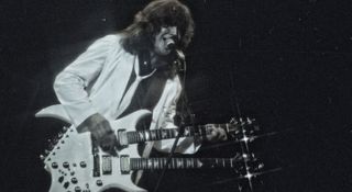 Randy Jackson of Zebra plays his white B.C. Rich electric guitar onstage in 1983; the guitarist says the band are working on a new album