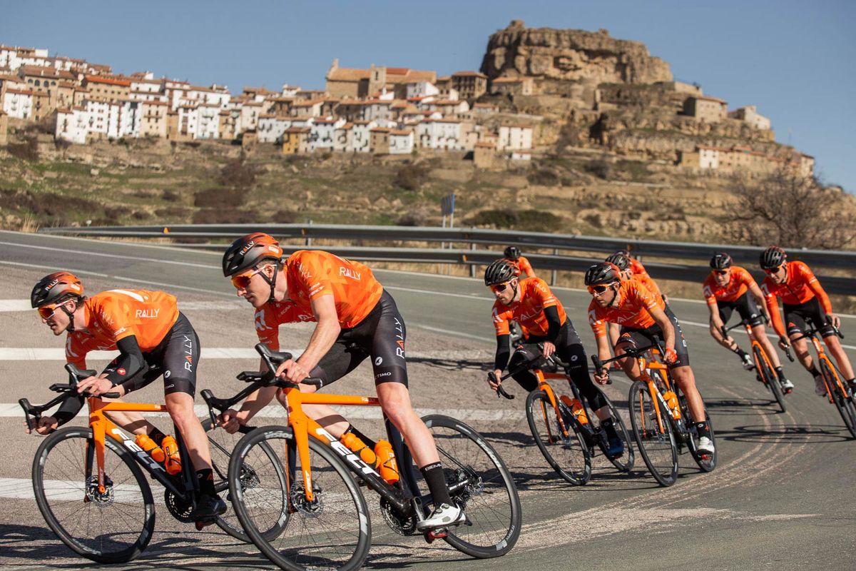 Rally Cycling at the team's training camp in Castellon de la Plana, Spain