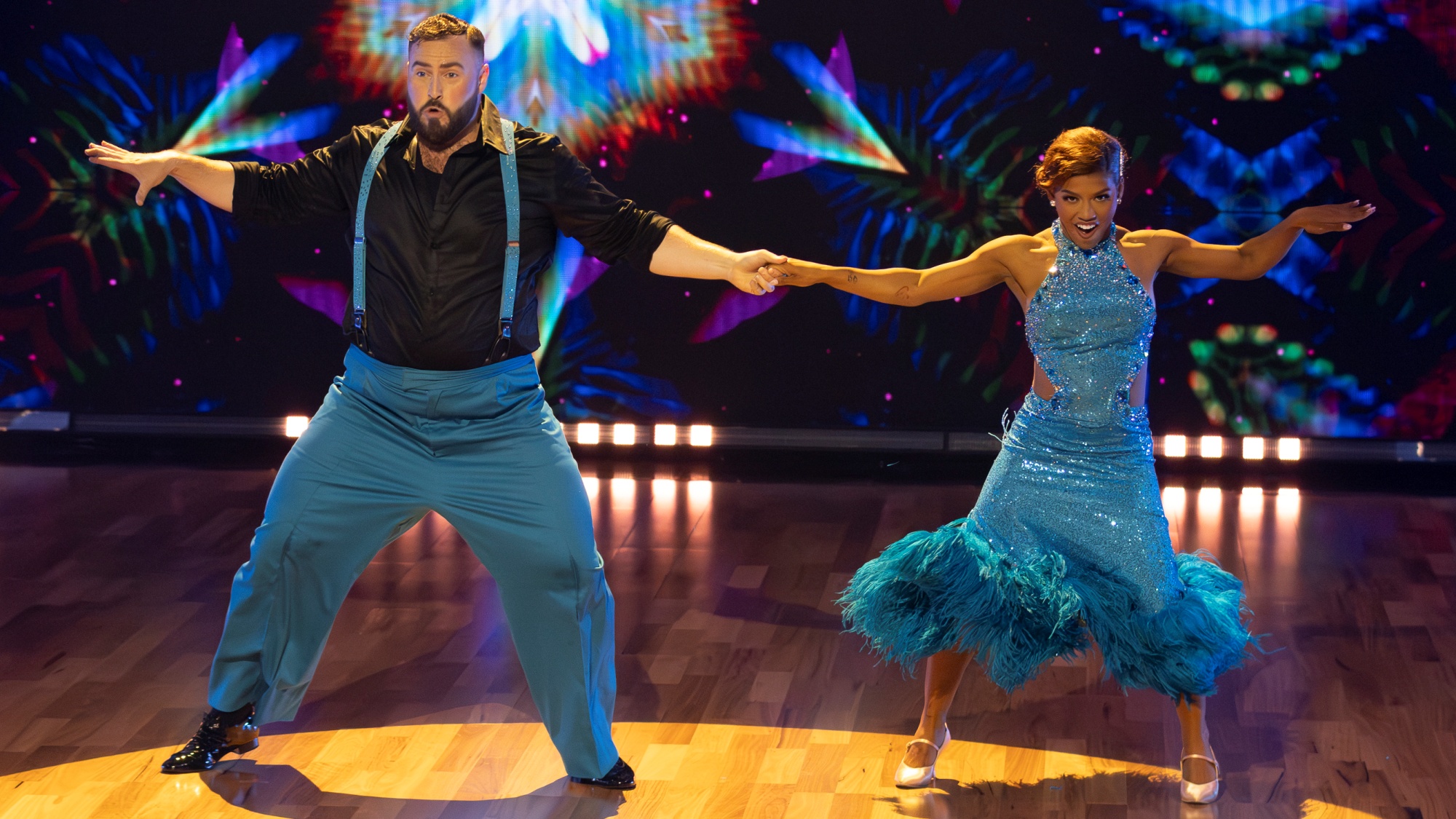 Dancing with the Stars: The Next Pro contestant Selena Hamilton with her social media influencer partner Jeremy Urann.