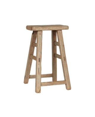 Vintage Elm Wood Stool From China