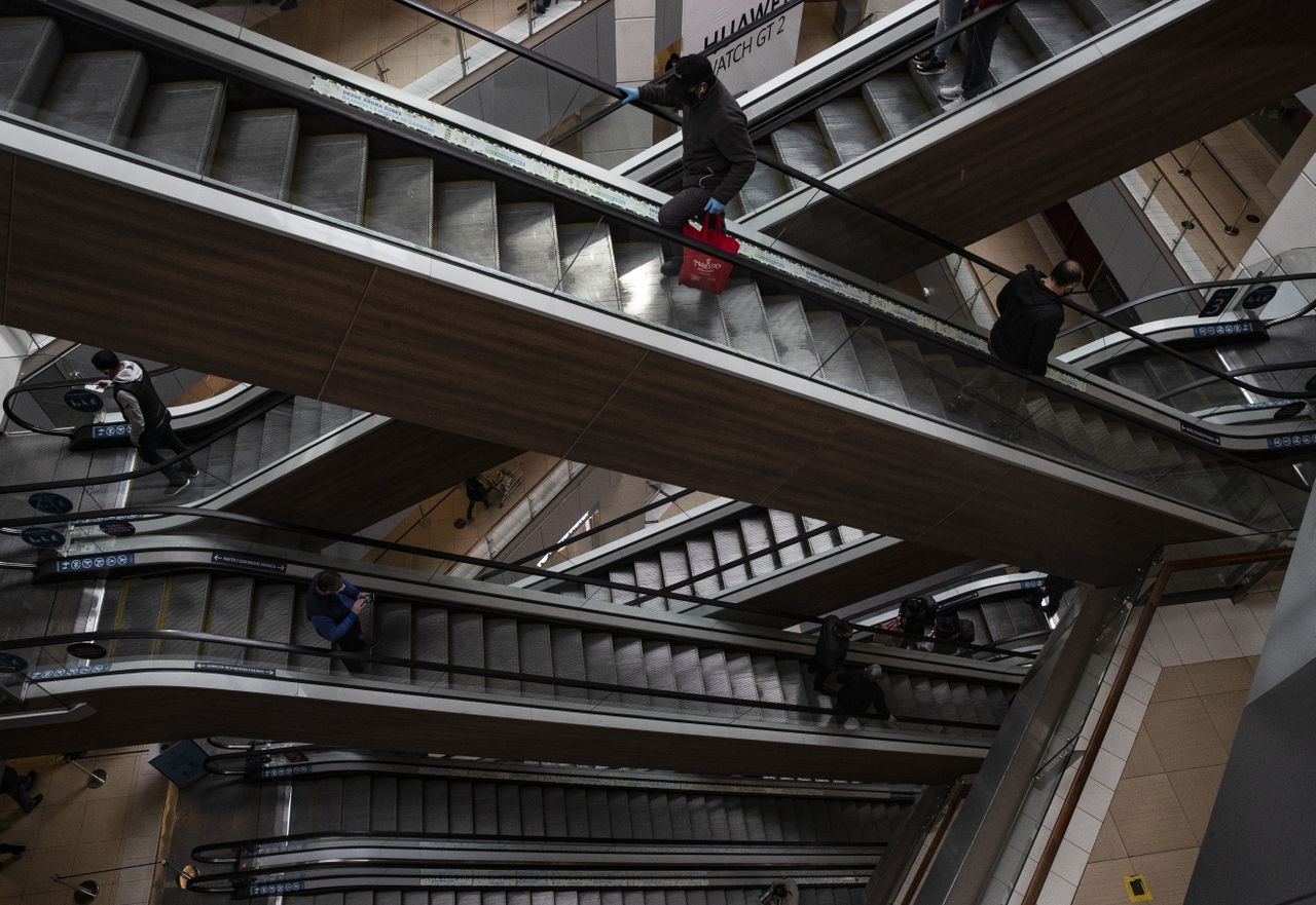 Escalators.