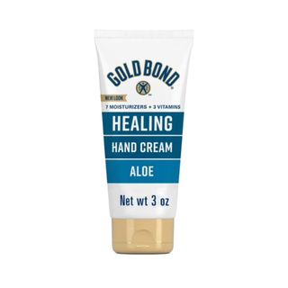 Gold Bond Hand Cream against a white background.