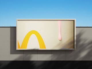 A photo of a McDonald's billboard advert