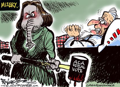 Political Cartoon U.S. Health care bill House Republicans