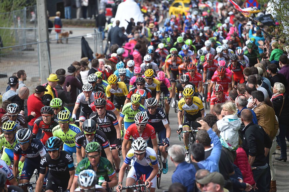 Riders race at Liege-Bastogne-Liege