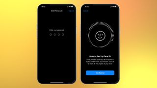 An image of Face ID on iOS 16