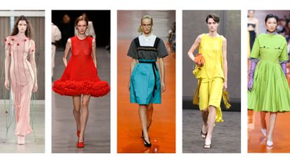 Five models show off the spring/summer fashion colour trends for 2026