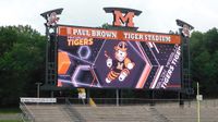 The scoreboard at Paul Brown Tiger Stadium.