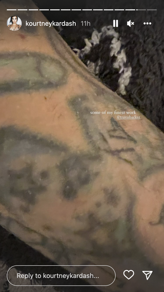 tattoo kourtney kardashian gave travis barker