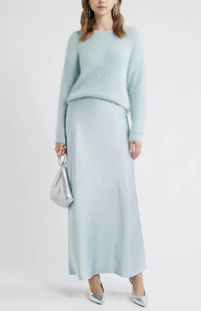 Open Edit, Satin Maxi Skirt