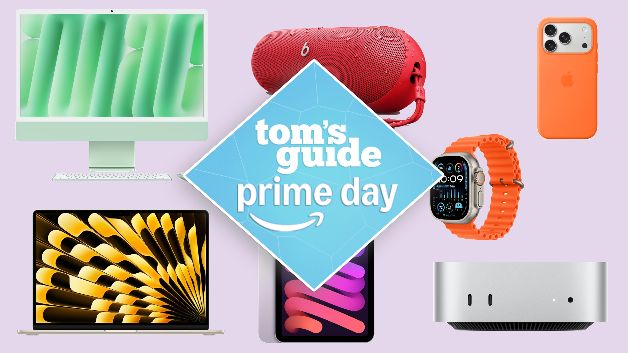 Collage of Apple devices on sale for Prime Day