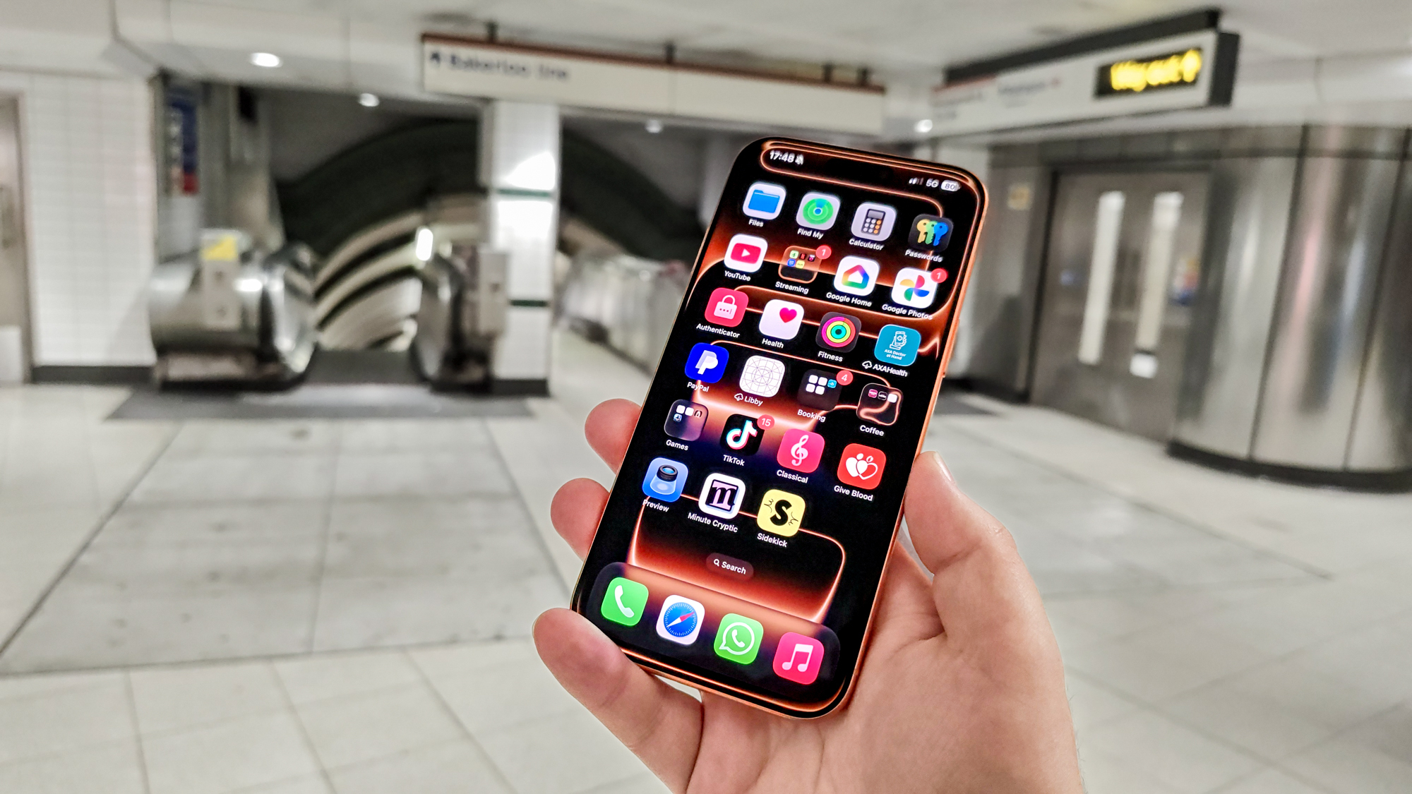 iPhone 17 Pro Max in a London Underground station