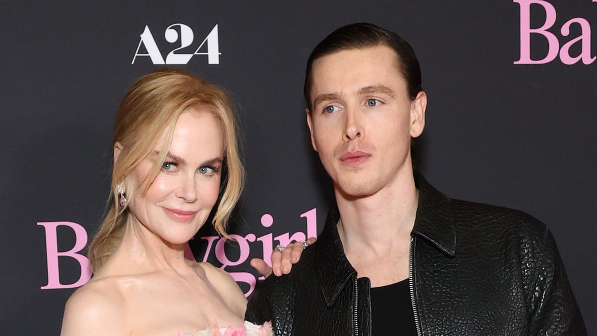 LOS ANGELES, CALIFORNIA - DECEMBER 11: (L-R) Nicole Kidman and Harris Dickinson attend the Los Angeles Premiere Of A24&#039;s &quot;Babygirl&quot; at DGA Theater Complex on December 11, 2024 in Los Angeles, California.