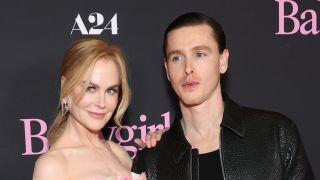 LOS ANGELES, CALIFORNIA - DECEMBER 11: (L-R) Nicole Kidman and Harris Dickinson attend the Los Angeles Premiere Of A24's "Babygirl" at DGA Theater Complex on December 11, 2024 in Los Angeles, California.