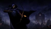 Thief: The Dark Project Remastered promo image - Garrett drawing a bow with a fire arrow