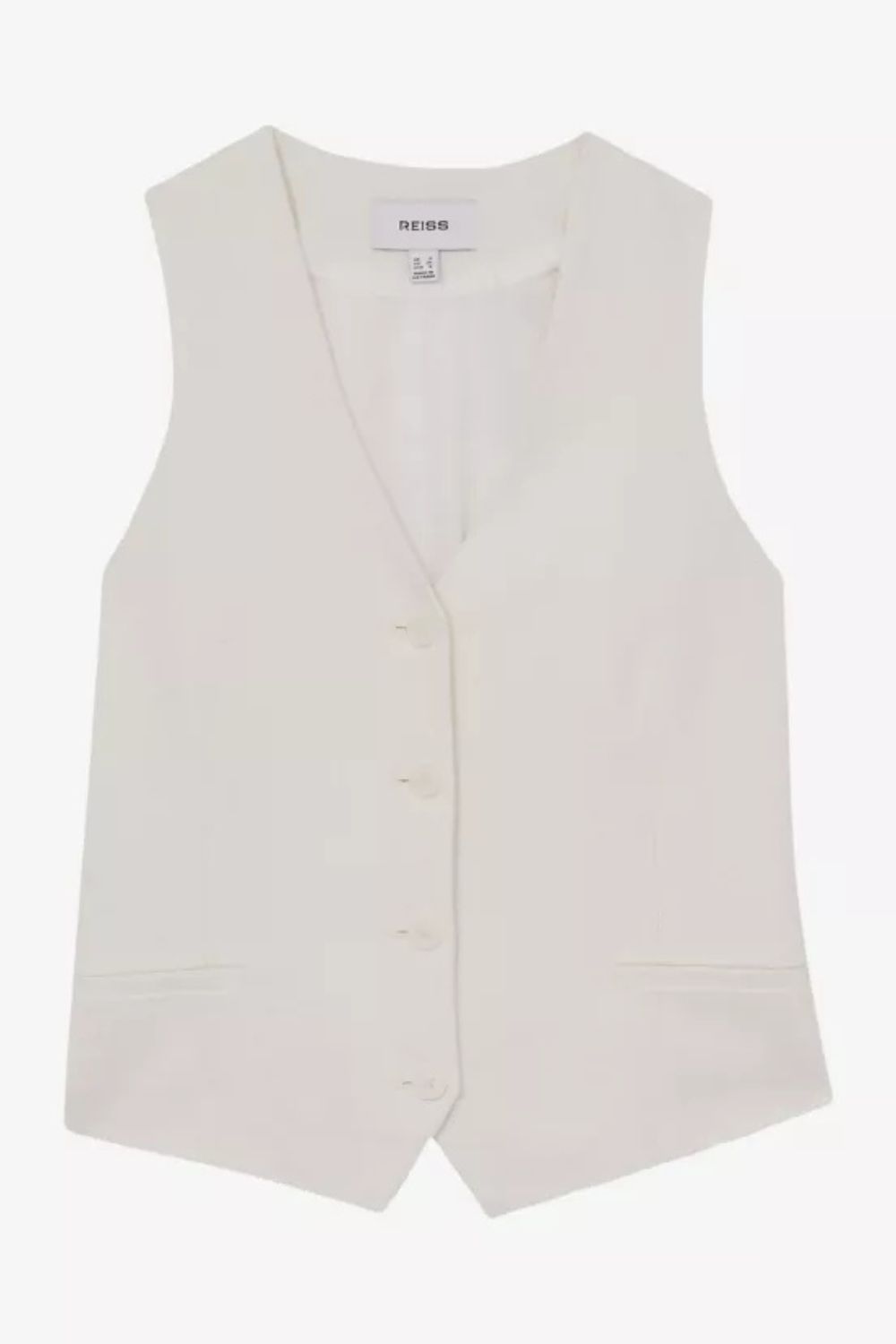 Reiss Devon V-Neck Woven Waistcoat