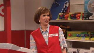 Target Lady on SNL, played by Kristen Wiig