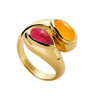 Get the look: Good Vibes Double Gemstone Crossover Ring, £119 | Missoma