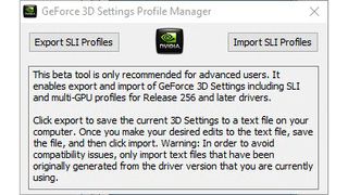GeForce 3D Profile Manager
