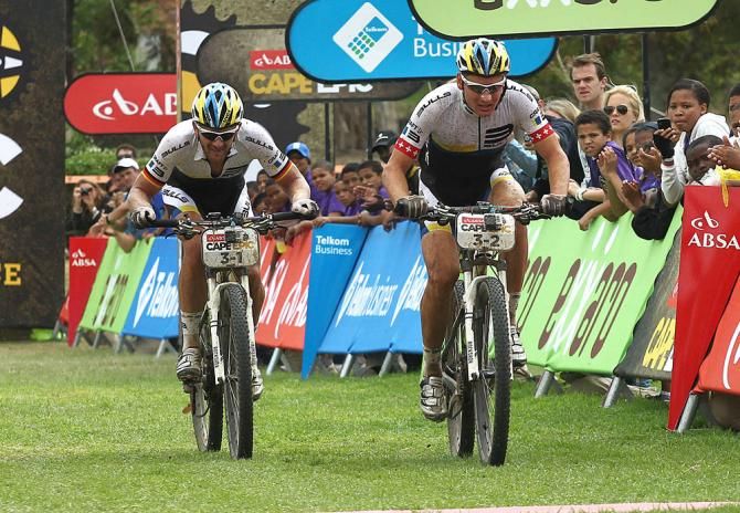 Karl Platt and Urs Huber of the Bulls